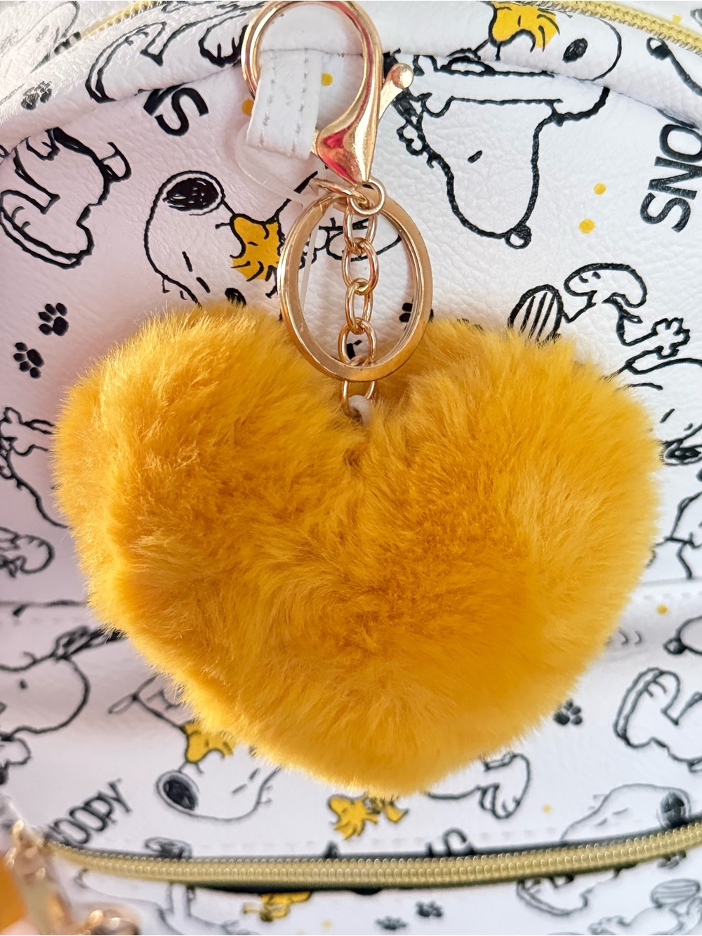 NWT Peanuts Snoopy Woodstock Mini Backpack 3 Pc Set Coin Purse Heart Charm - Picture 5 of 10